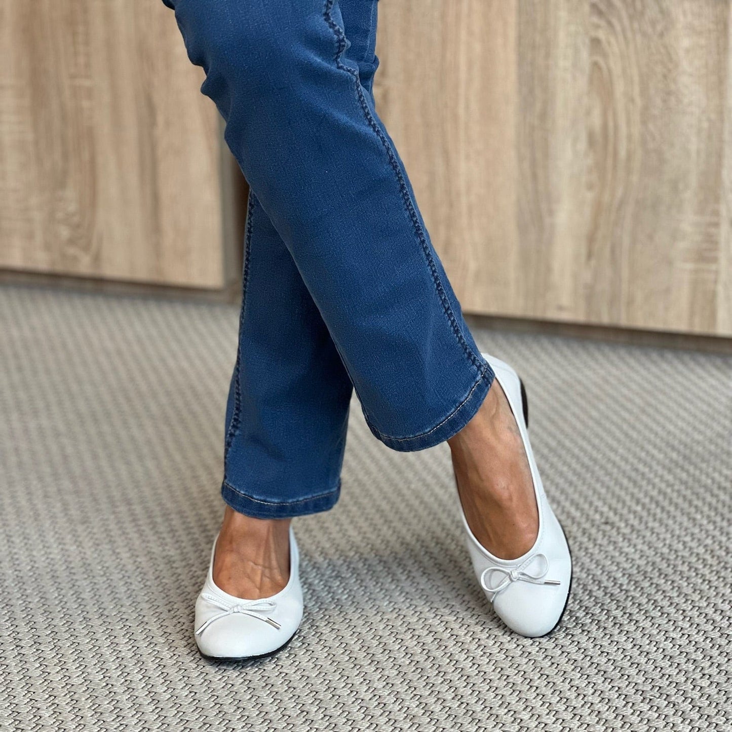 Sapatos Ballerina Elle 2 ballerina, Offwhite