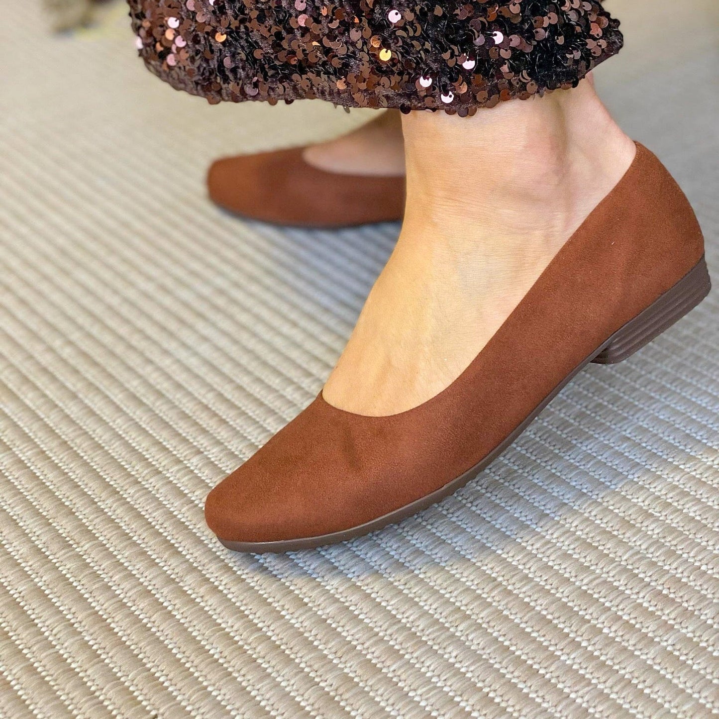 Sapatos Ballerina Raquel flat sko | Brun