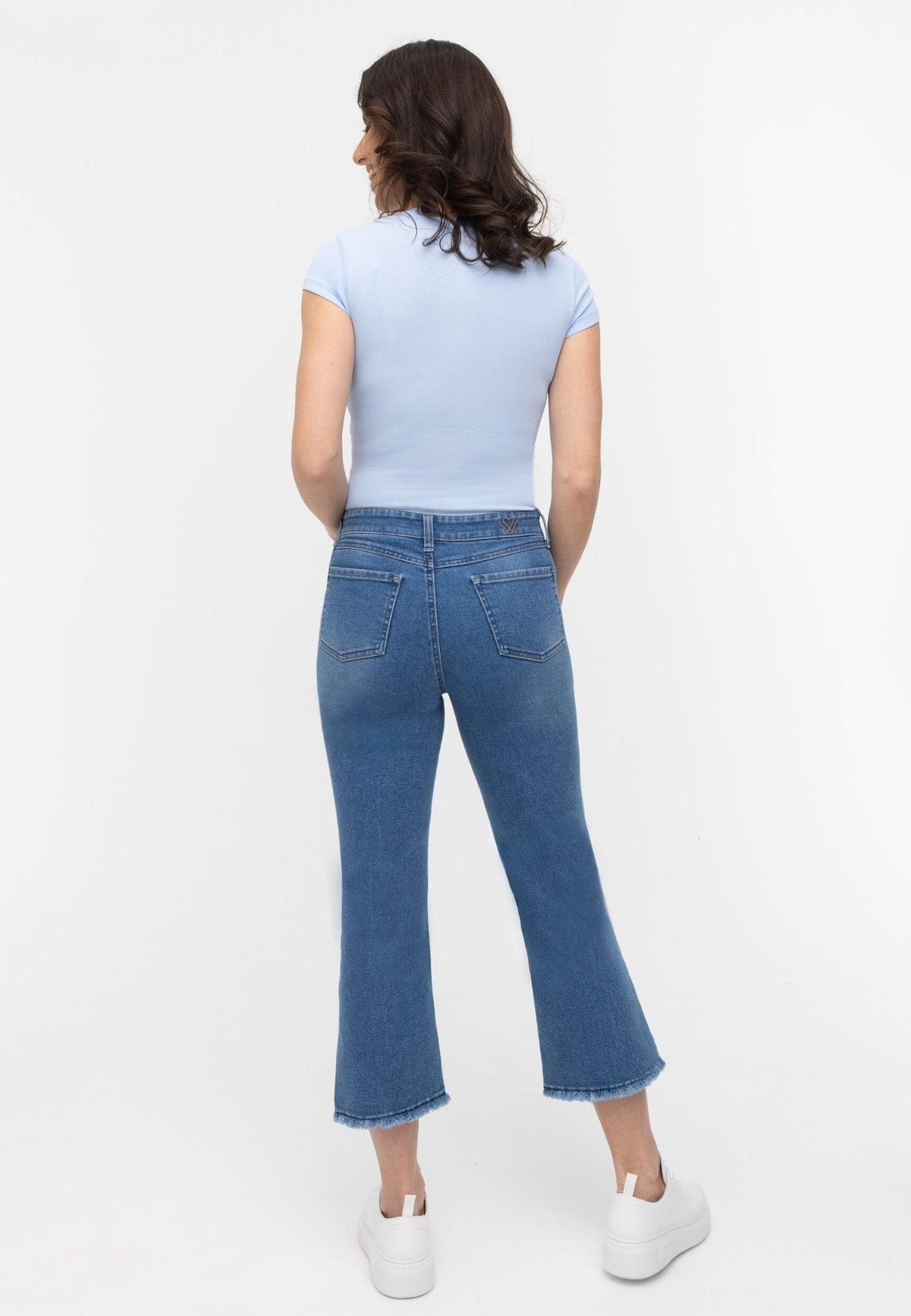 Sapatos Bukser Ankle Wide | Blue mid wash