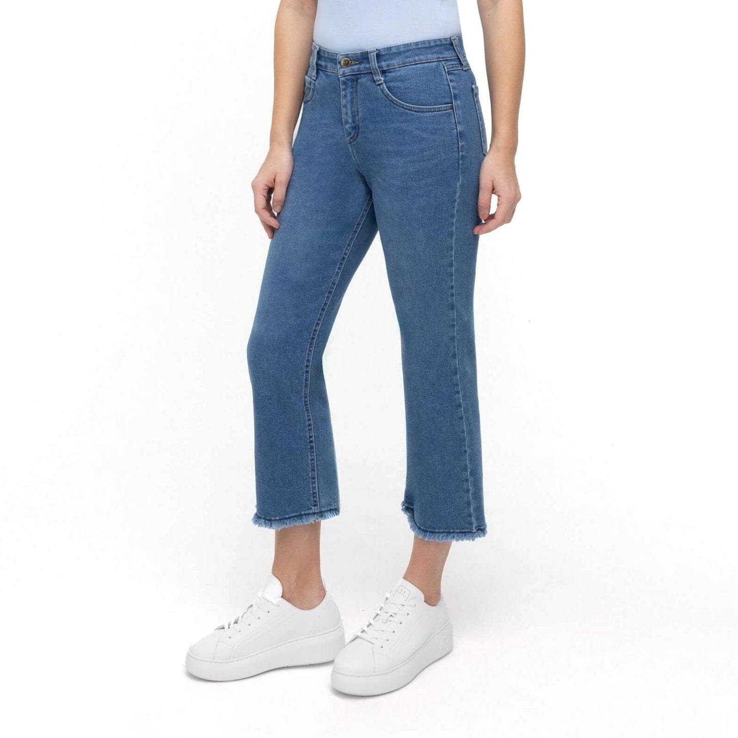 Sapatos Bukser Ankle Wide | Blue mid wash