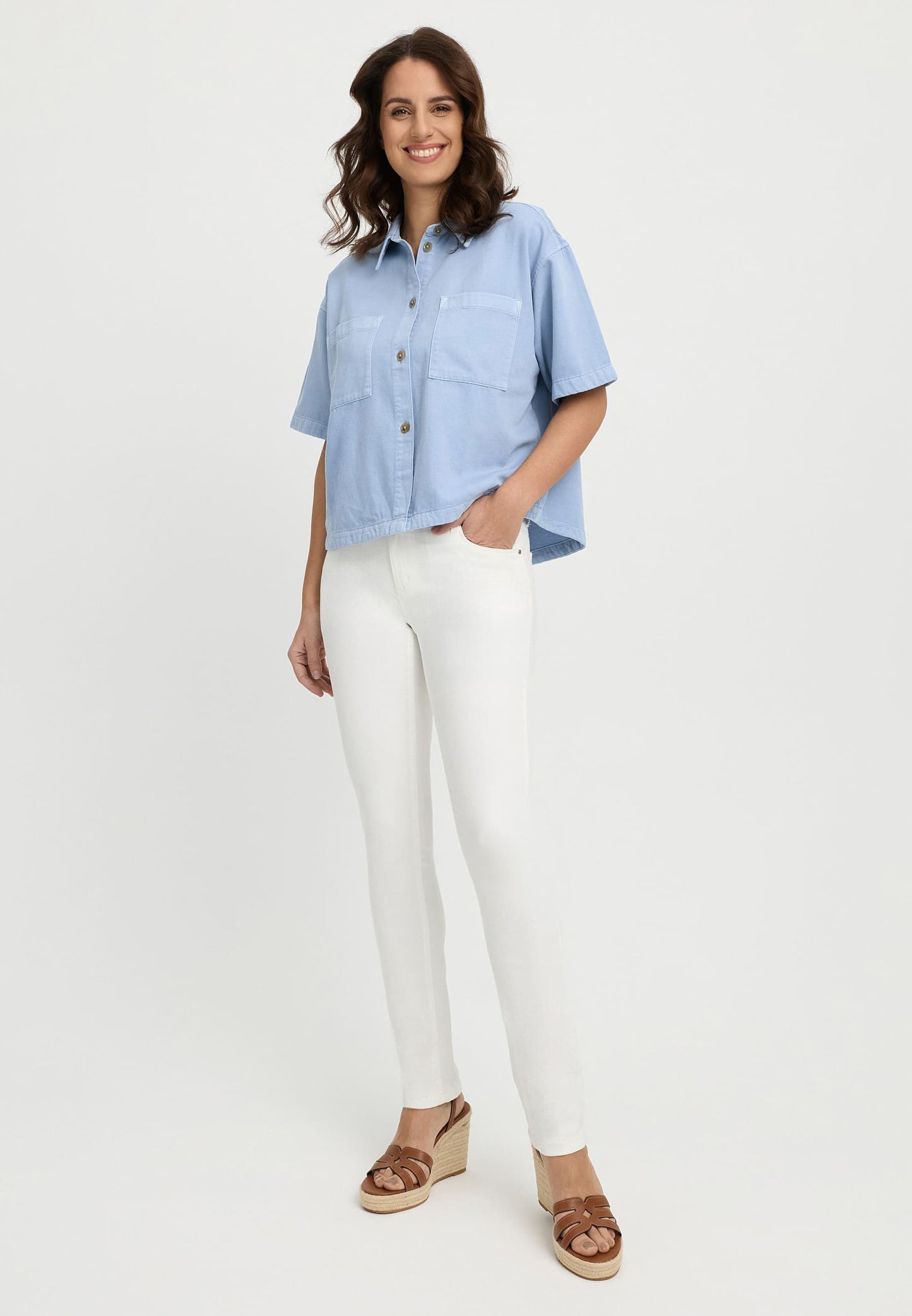 Sapatos Bukser Classic jeans | White