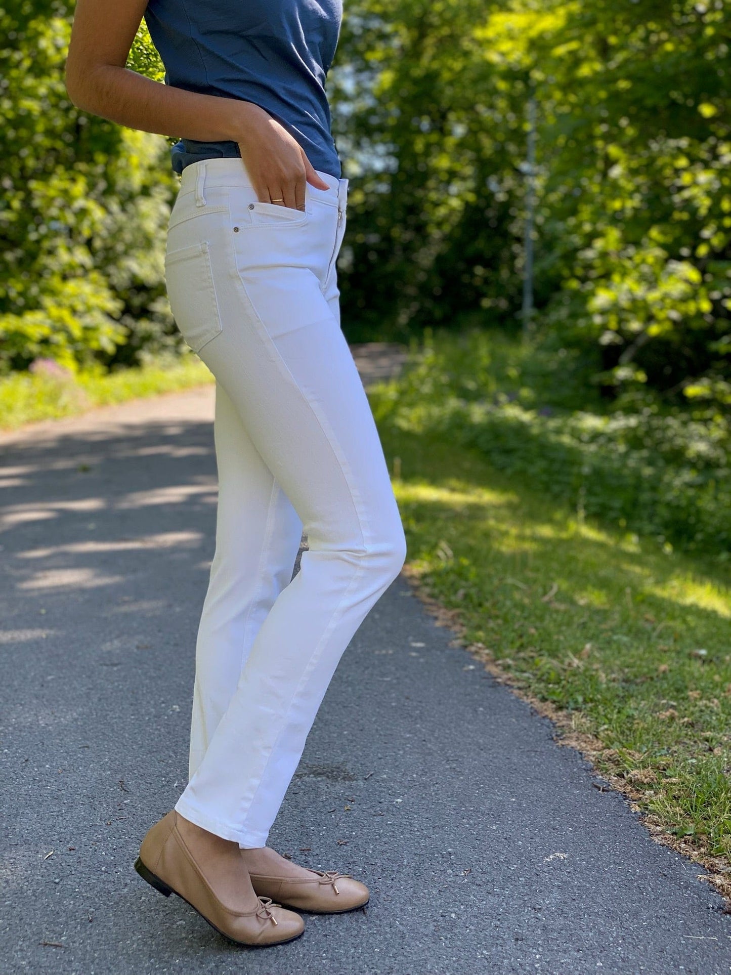 Sapatos Bukser Classic jeans | White