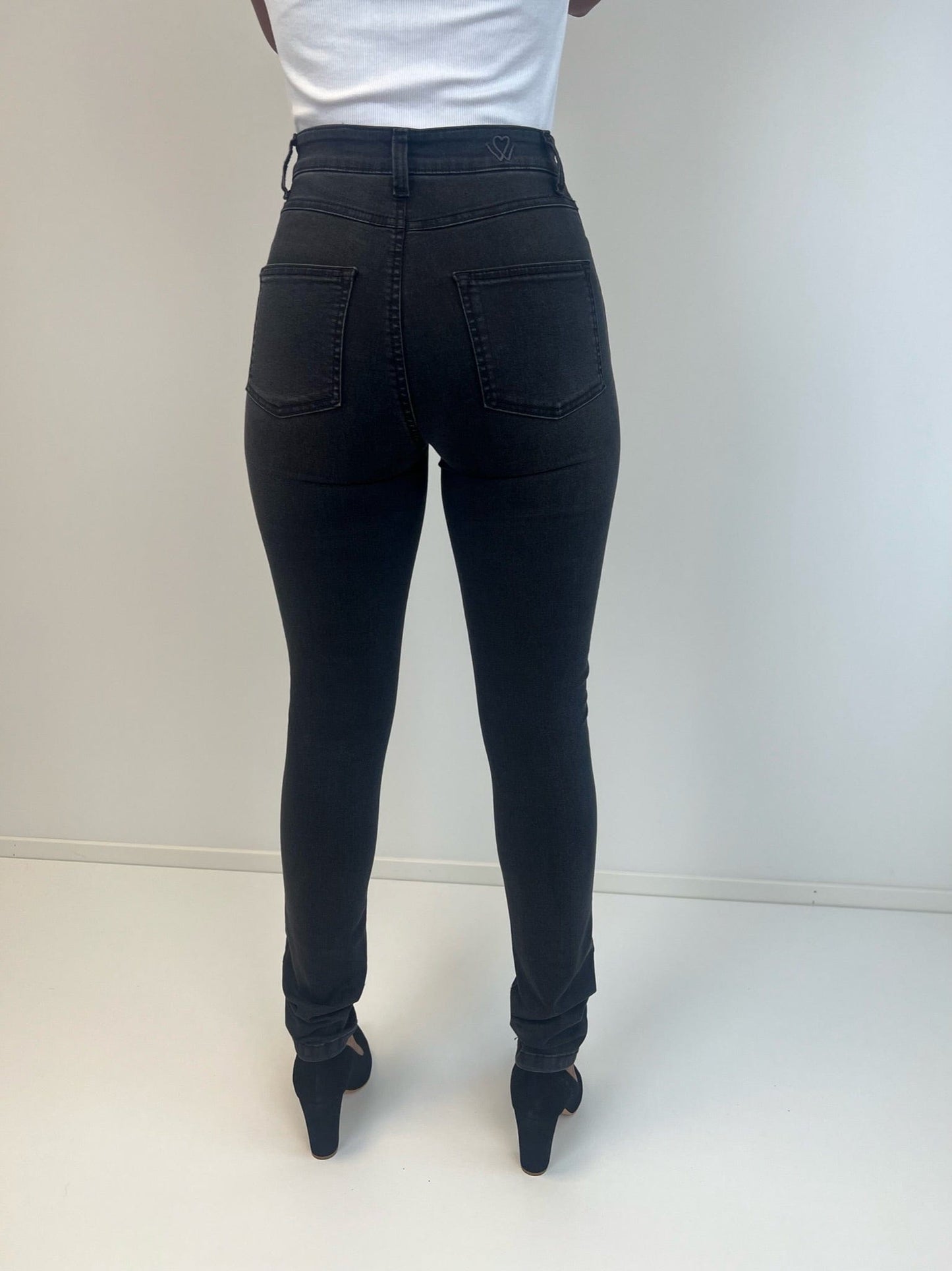 Sapatos Bukser High Waist jeans Grå