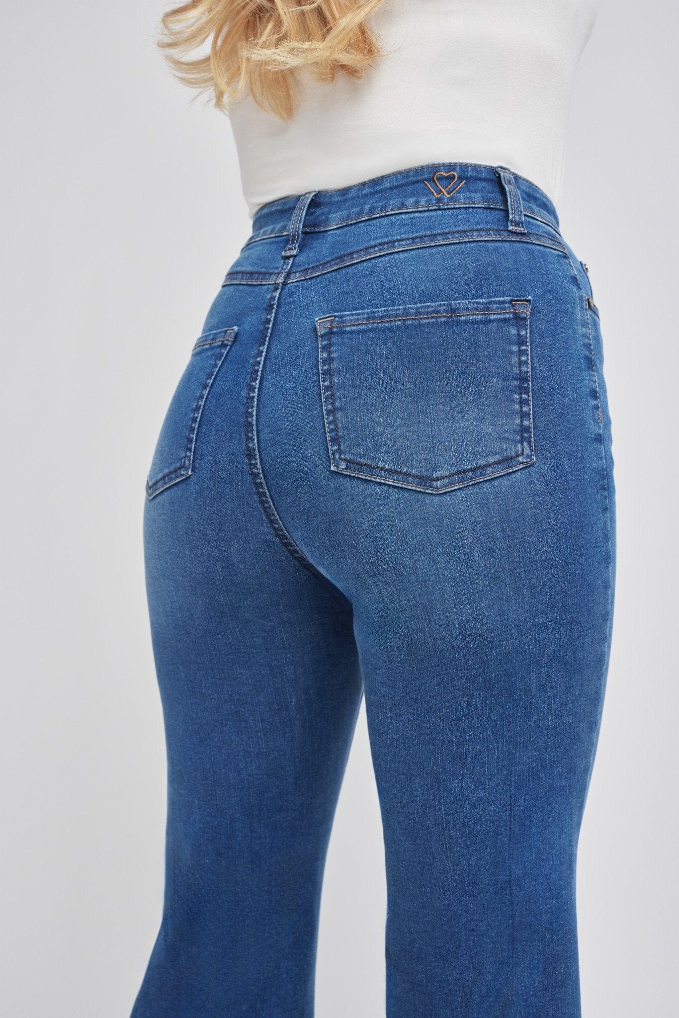 Sapatos Bukser High waist straight jeans | Super stoneblue