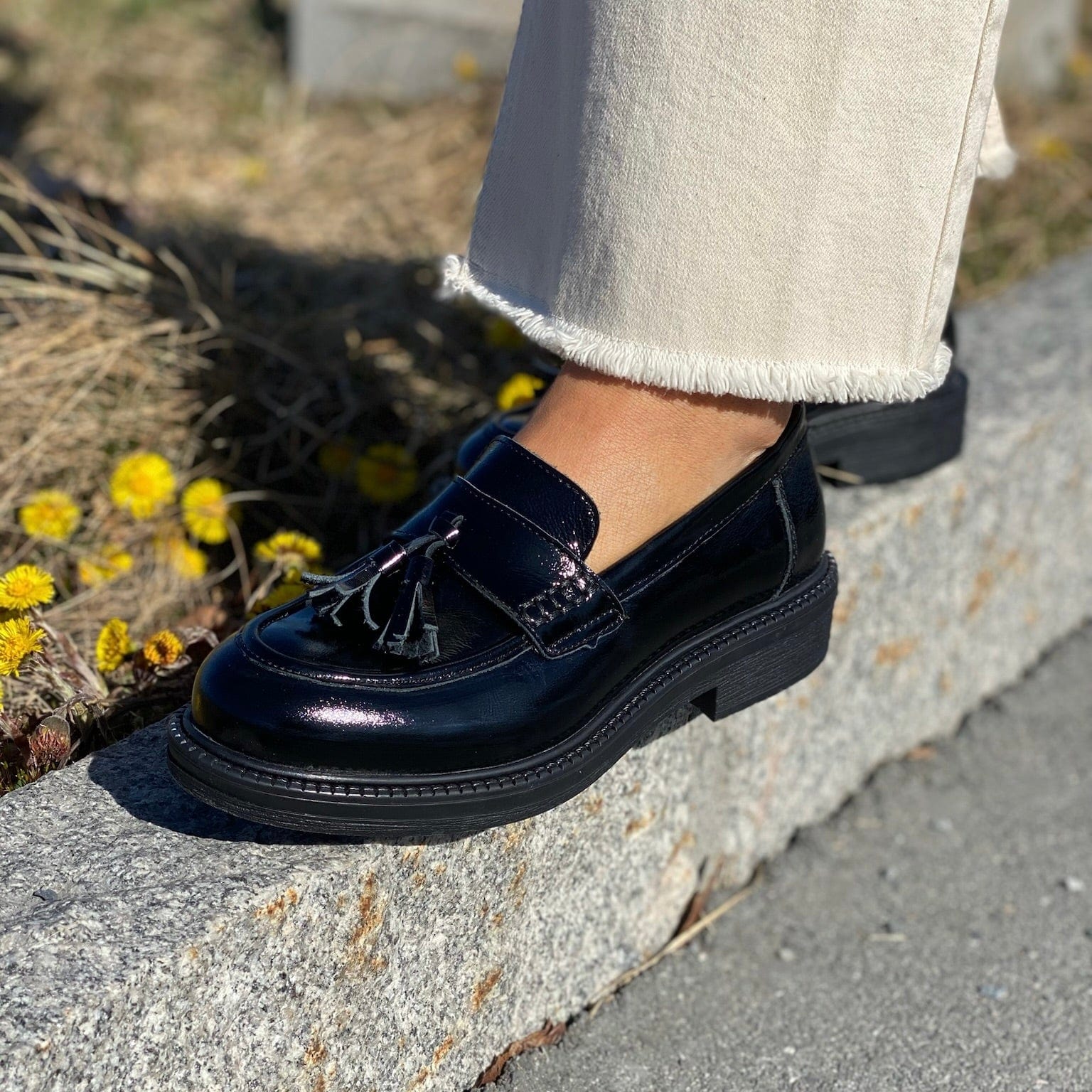 Sapatos Mokkasiner Anna mokkasin | Sort lakk