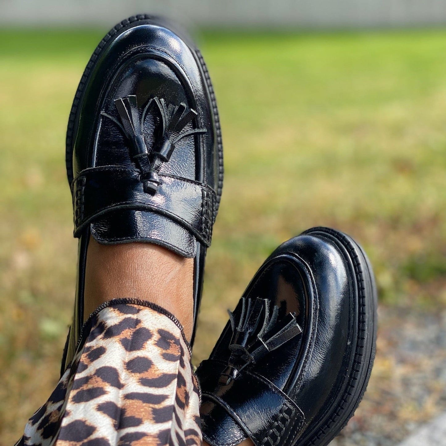 Sapatos Mokkasiner Anna mokkasin | Sort lakk