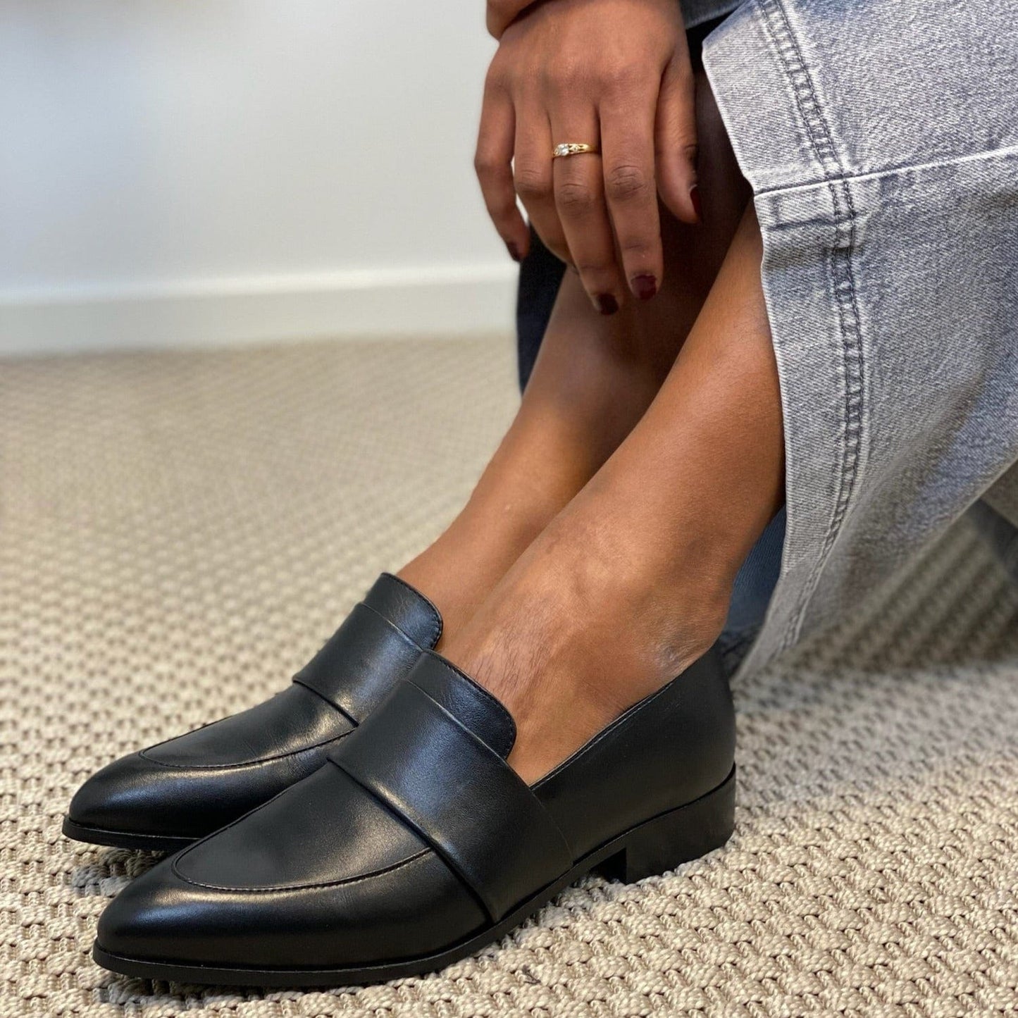 Sapatos Mokkasiner Embla mokkasin Sort