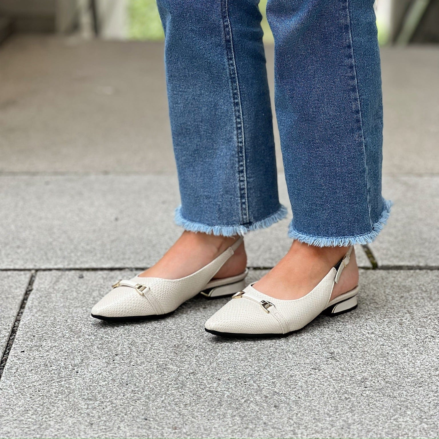 Sapatos Pumps Silvia slingback | Offwhite