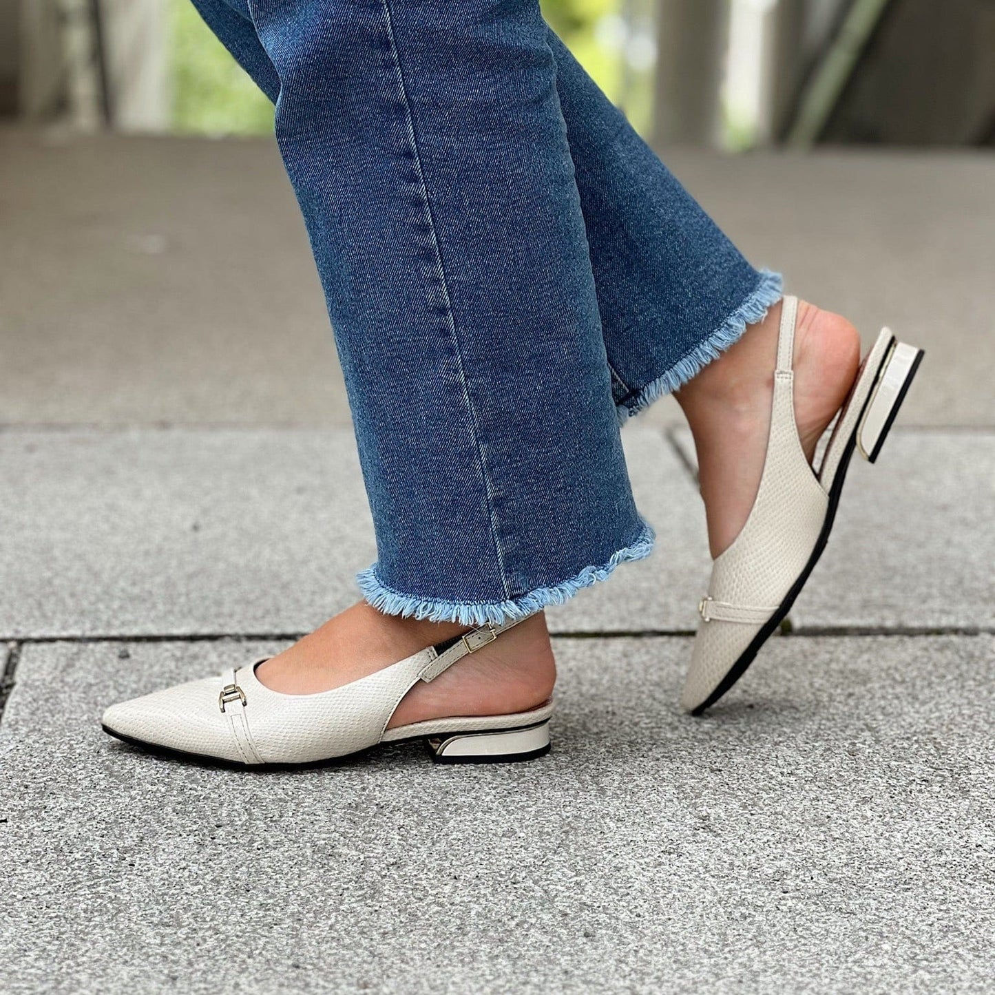 Sapatos Pumps Silvia slingback | Offwhite
