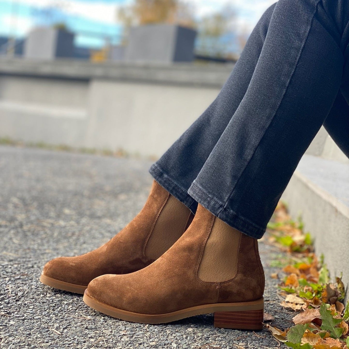 Sapatos Skoletter Annie Chelseaboots | Cognac