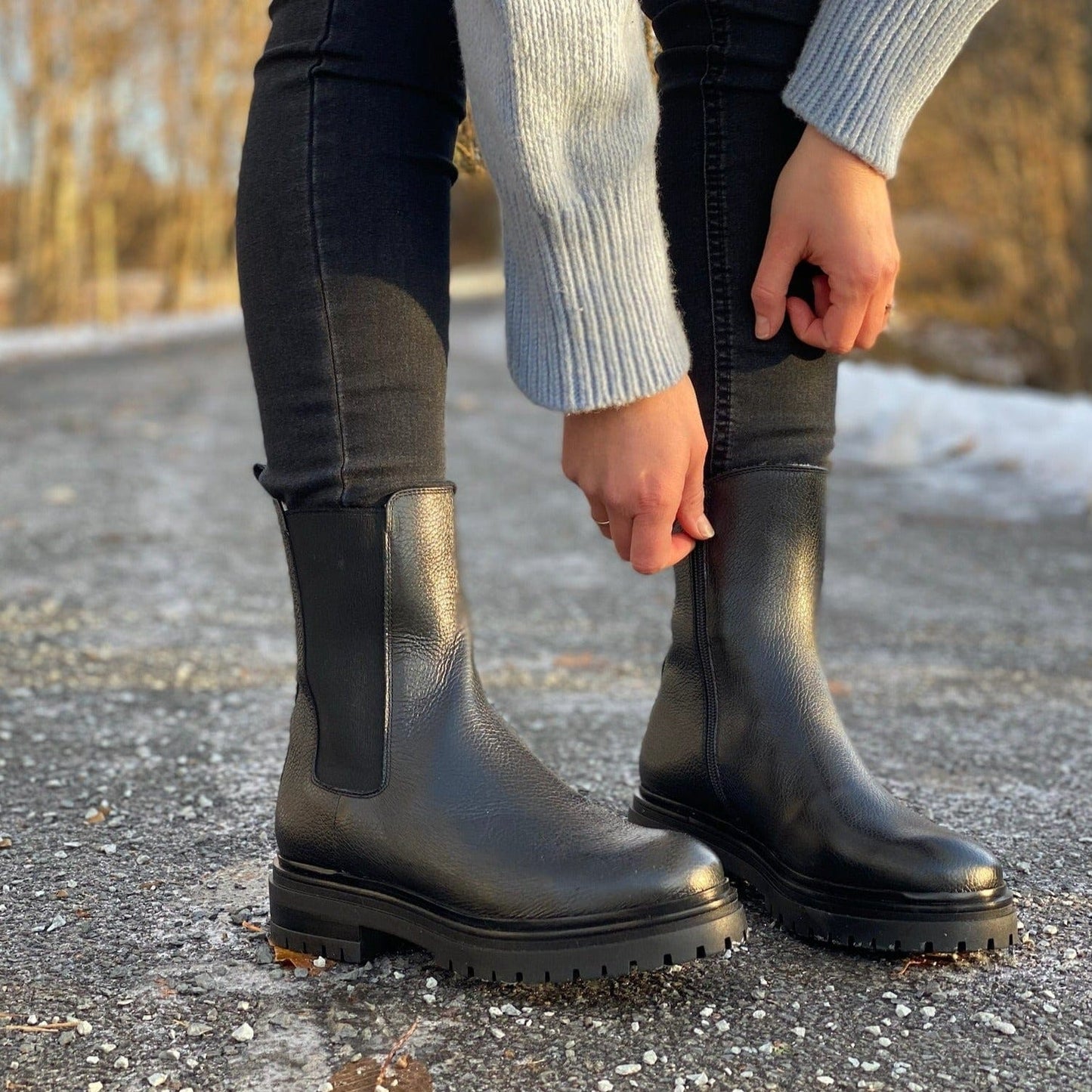 Sapatos Skoletter Celine chelseaboots Sort