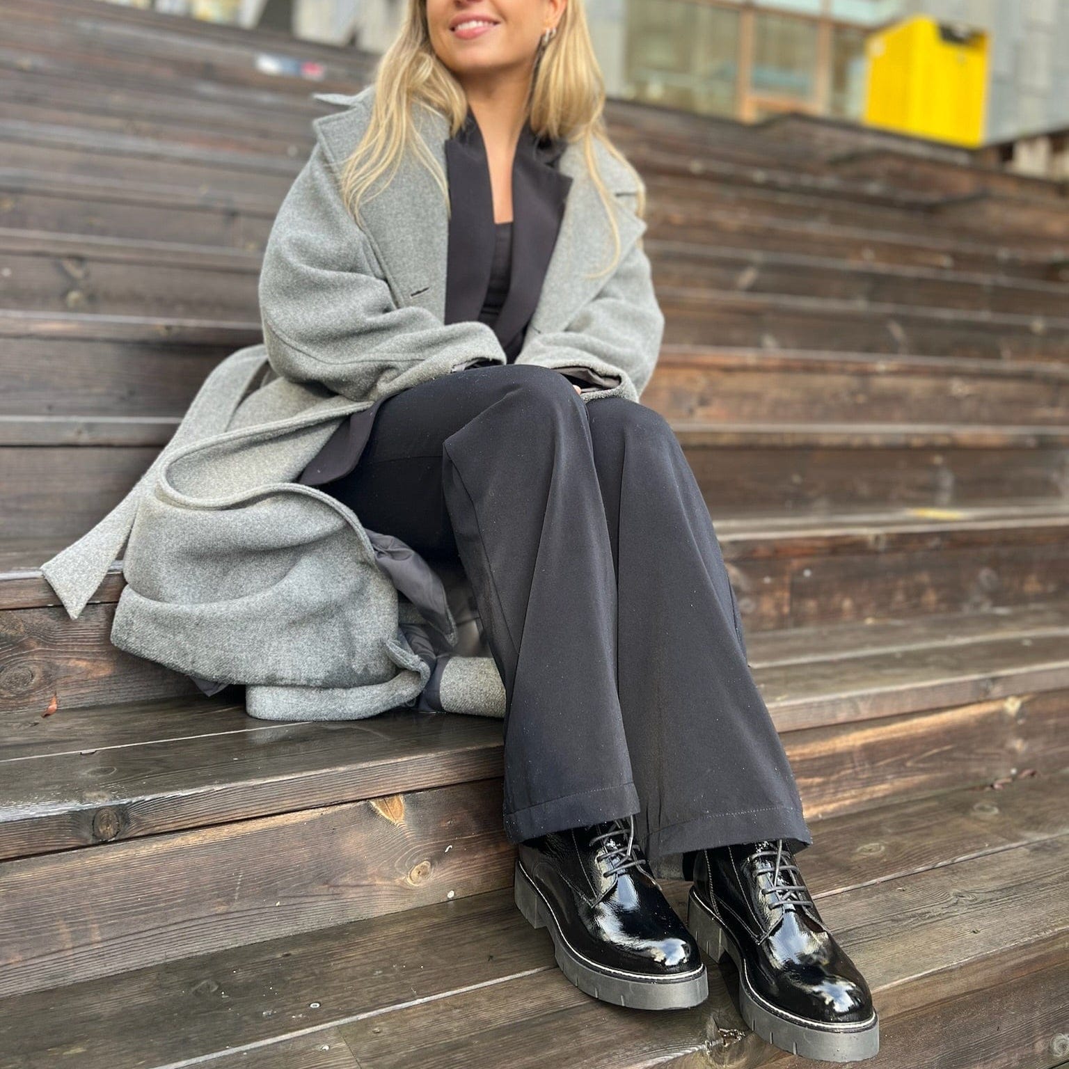 Sapatos Skoletter Debbie skolett | Sort lakk