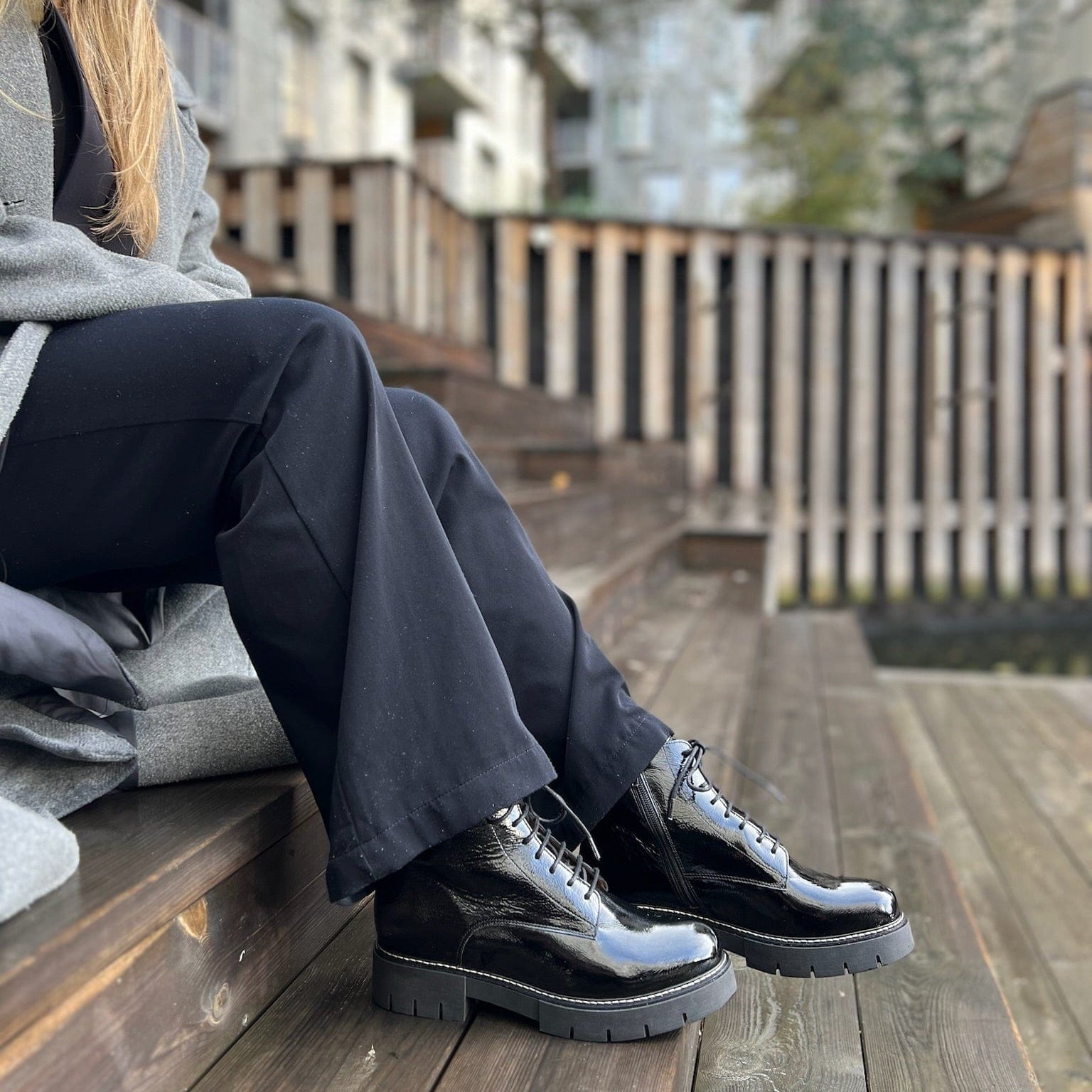 Sapatos Skoletter Debbie skolett | Sort lakk