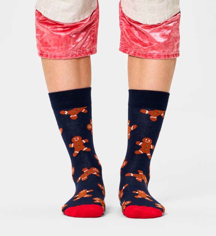 Sapatos Sokker Gingerbread man sock (41-46), Sort
