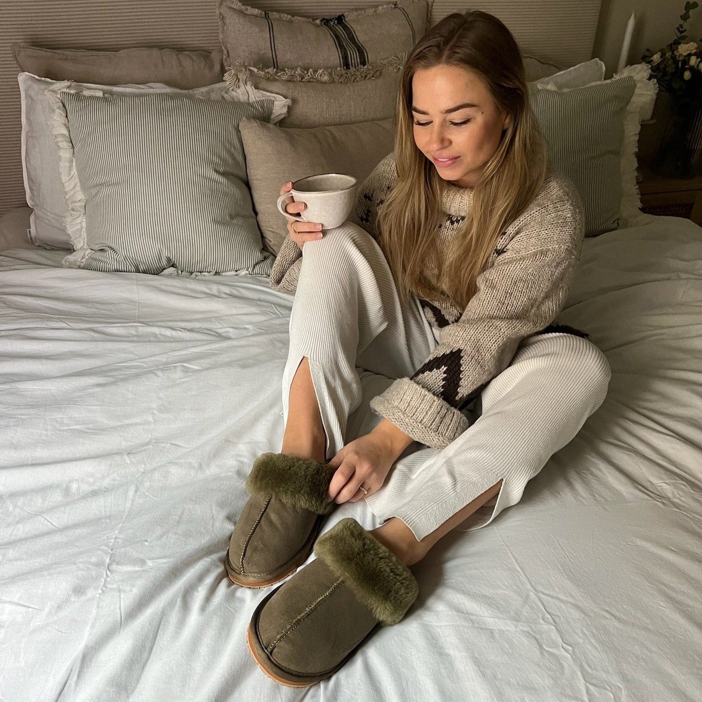 Sapatos Tøfler Røros tøffel | Grønn