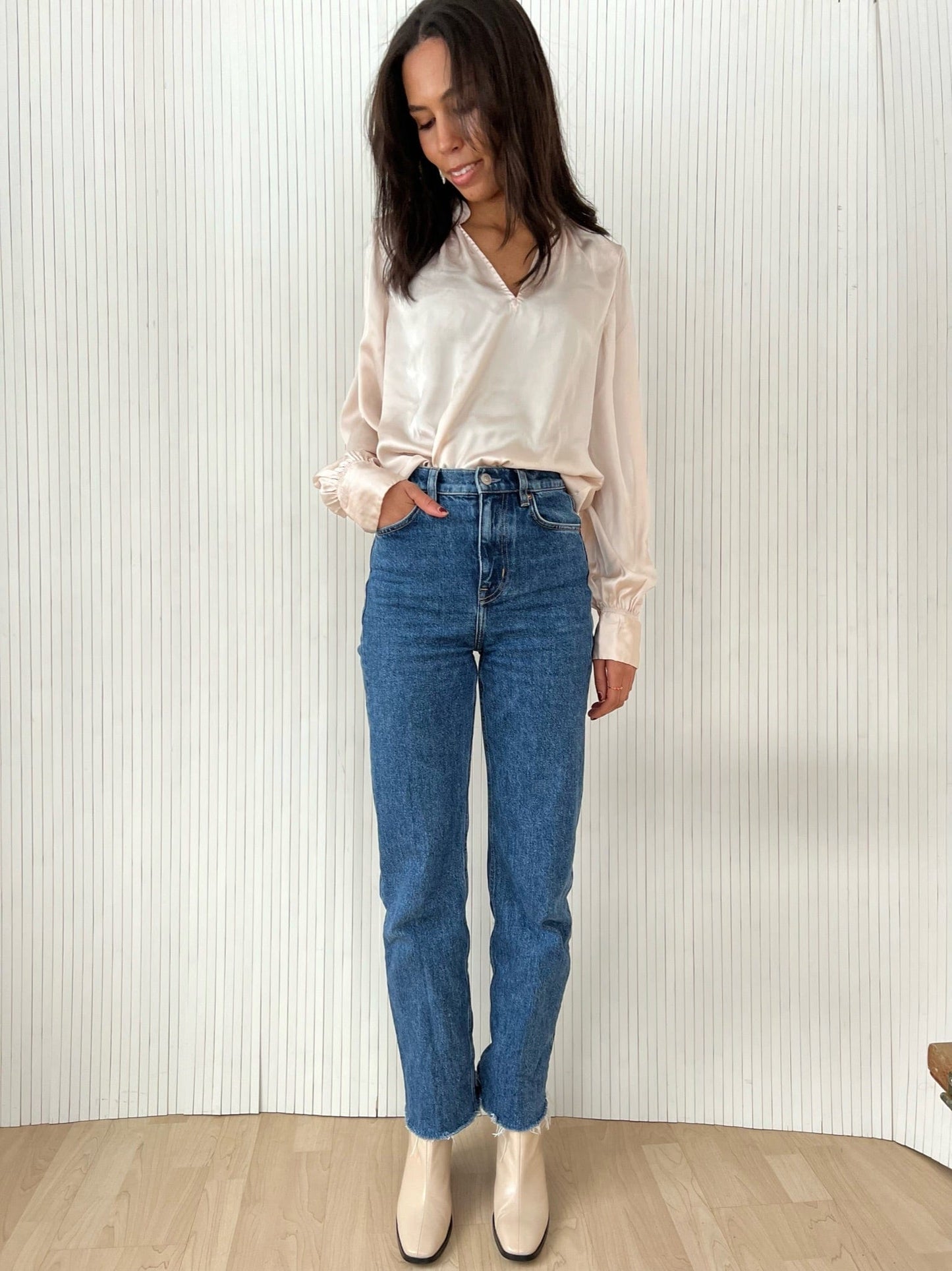 Levete Room Bluser Wave 4 Blouse Beige Sapatos