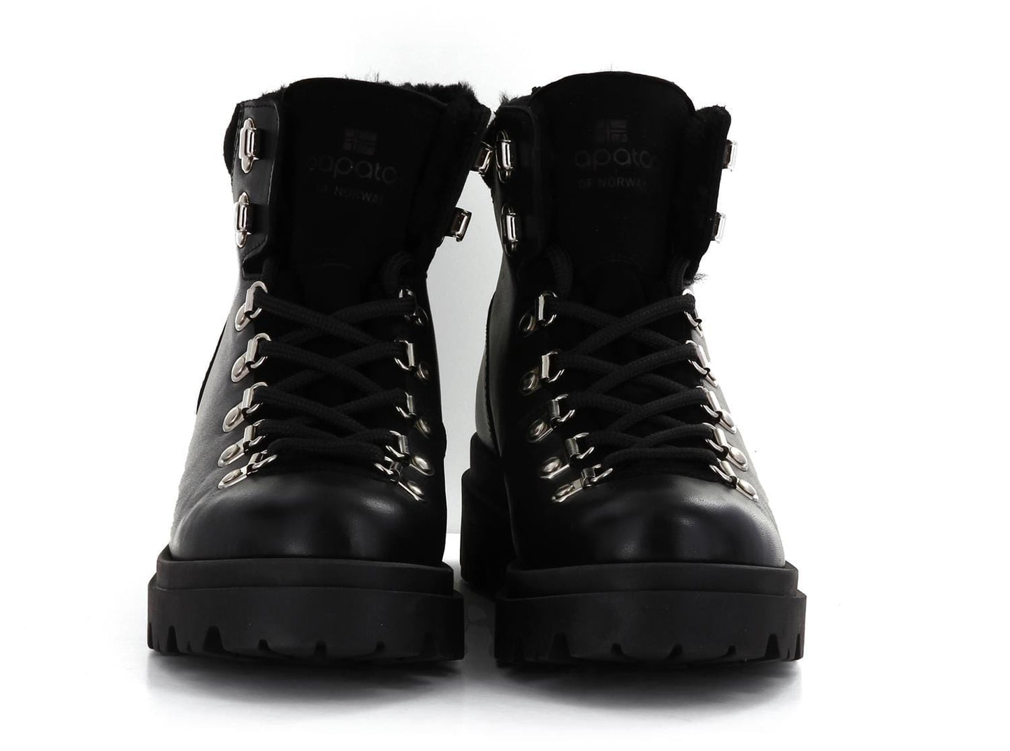 Sapatos Boots Indy boots med fór Sort Sapatos