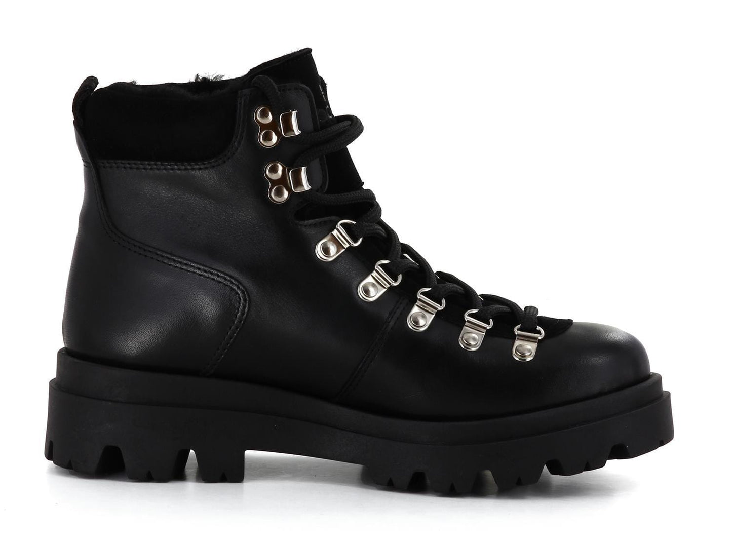 Sapatos Boots Indy boots med fór Sort Sapatos