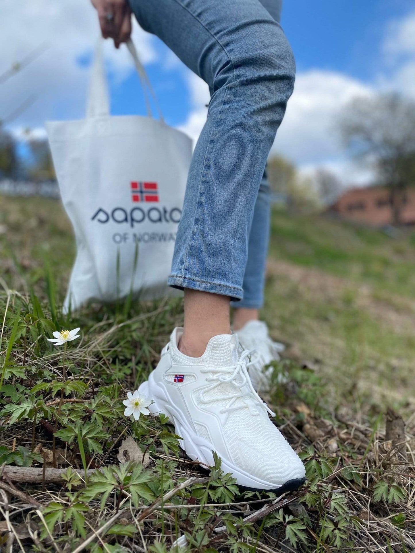 Sapatos Casual Sneakers BERGEN sneaker Hvit Sapatos