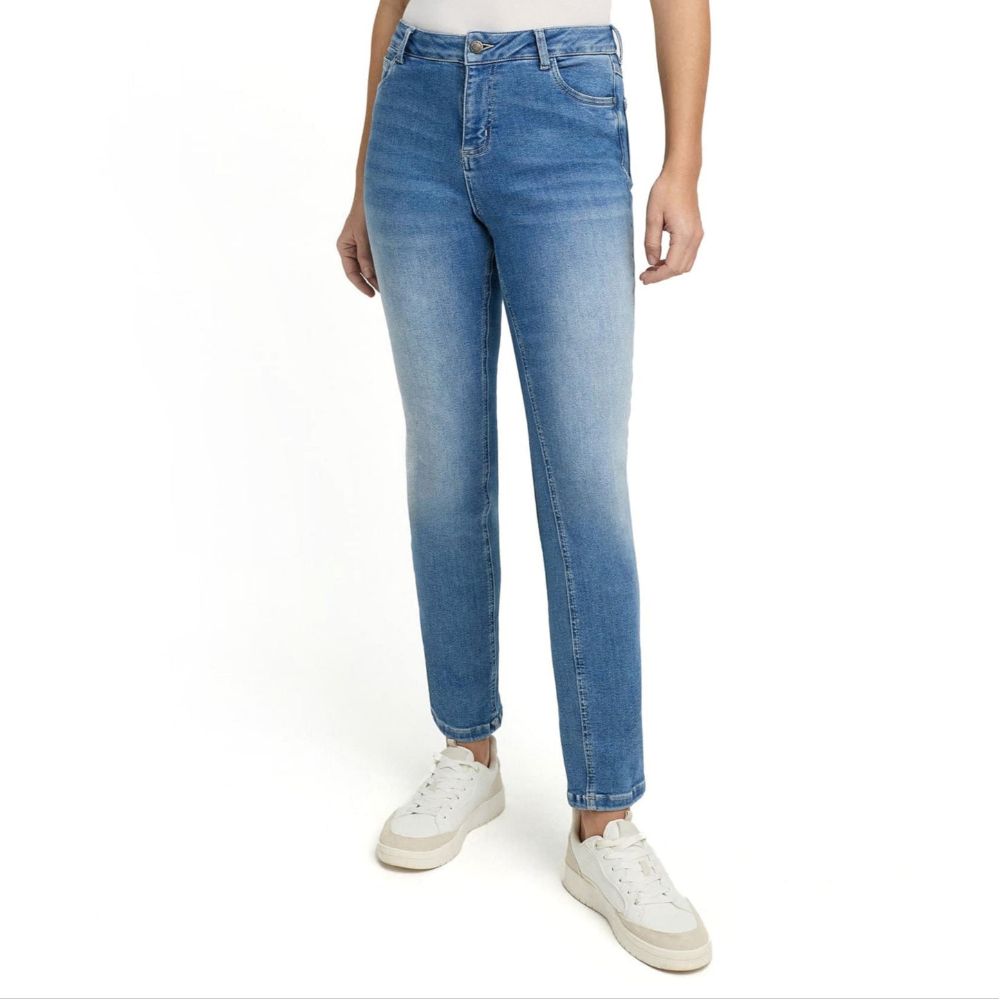 High Waist Straight jeans | Authentic Caribbean Blue