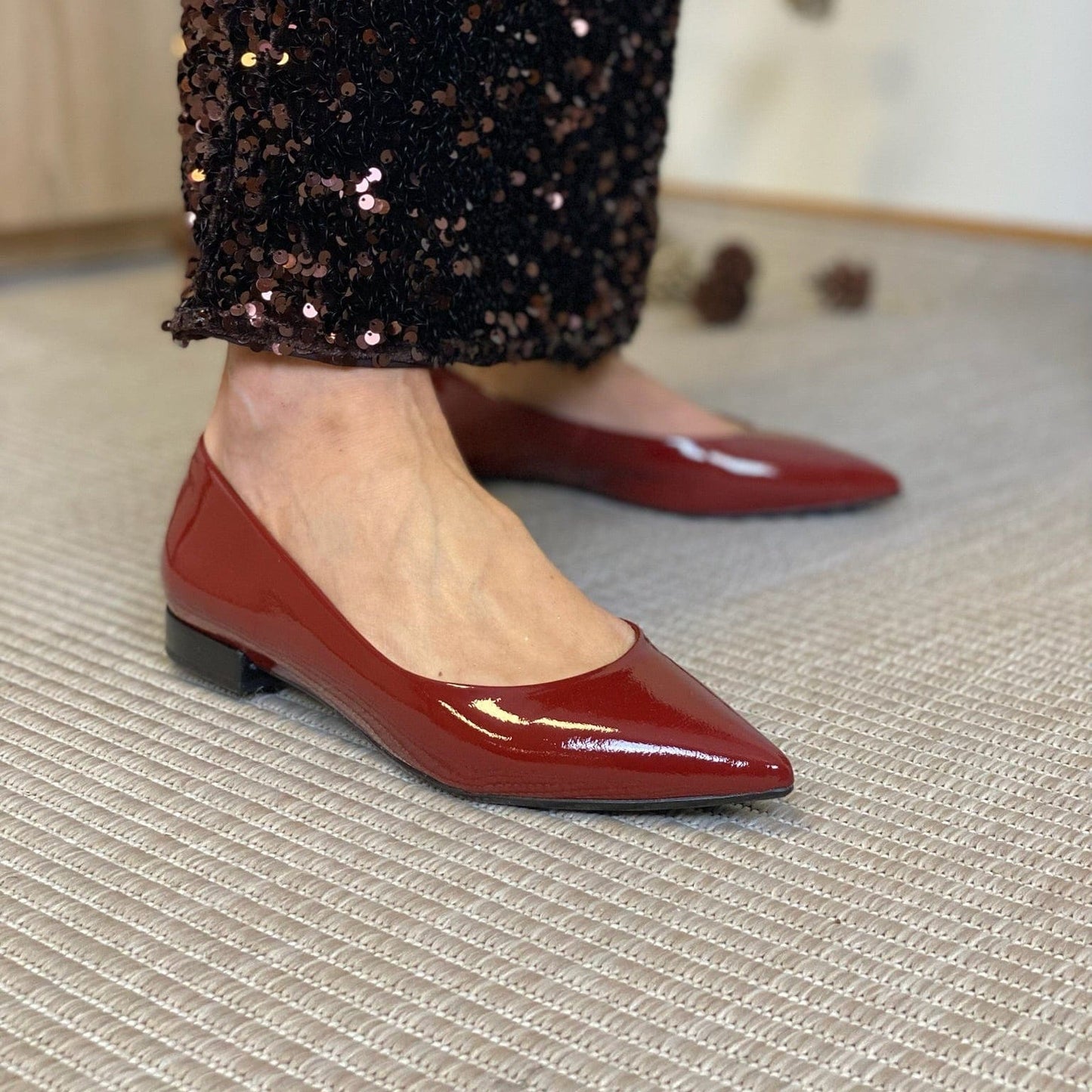 Sapatos Ballerina Kaisa ballerina | Rød lakk