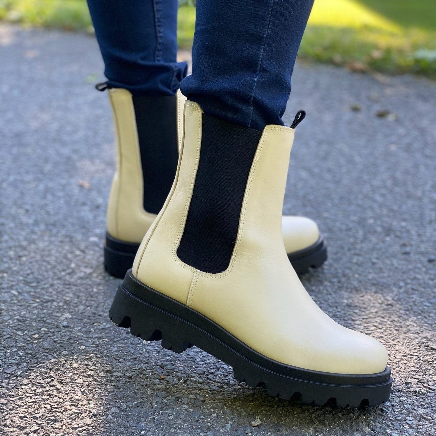 Sapatos Boots Indy chelsea boots Offwhite