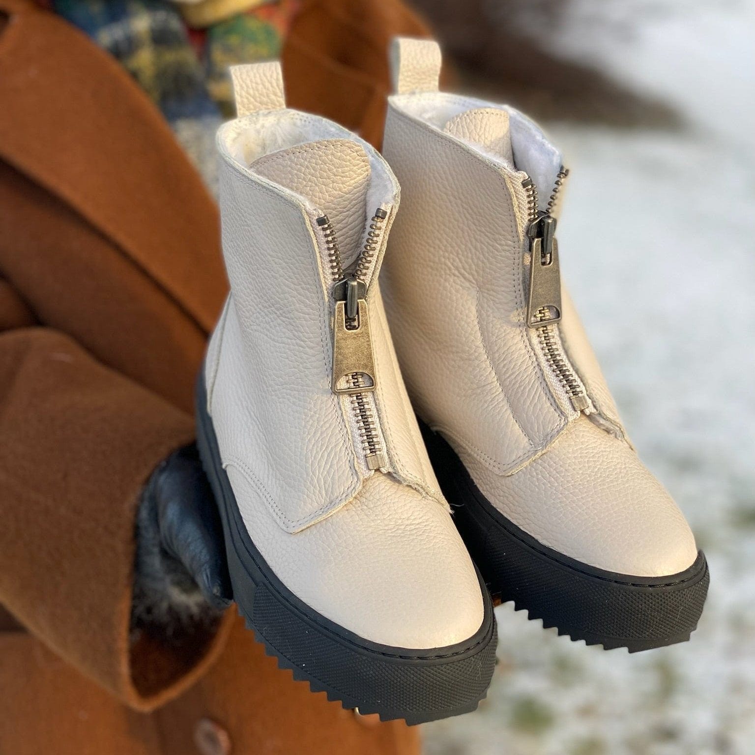 Sapatos Boots Molly sneaker med fór | Offwhite