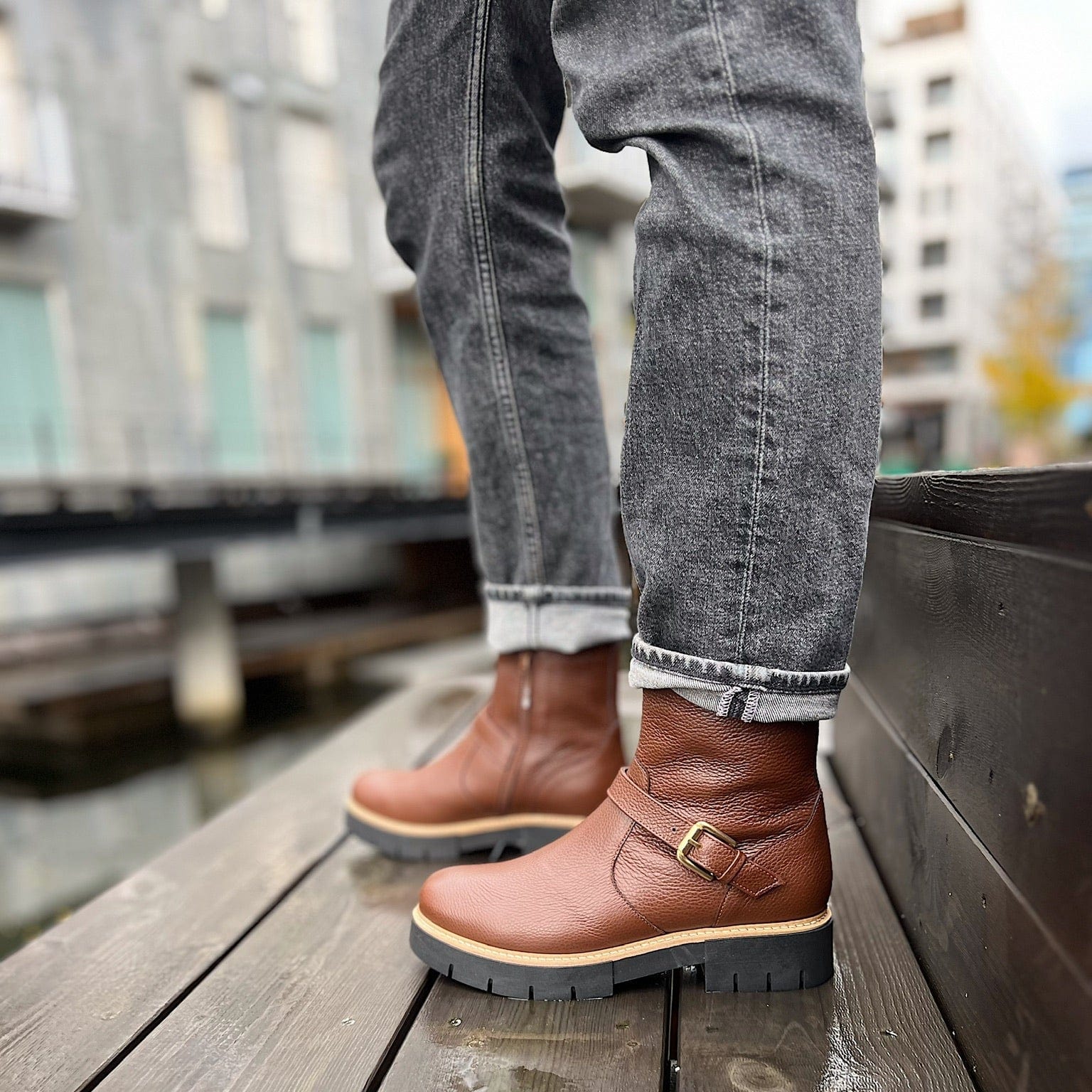 Sapatos Boots Olea vintersko | Cognac