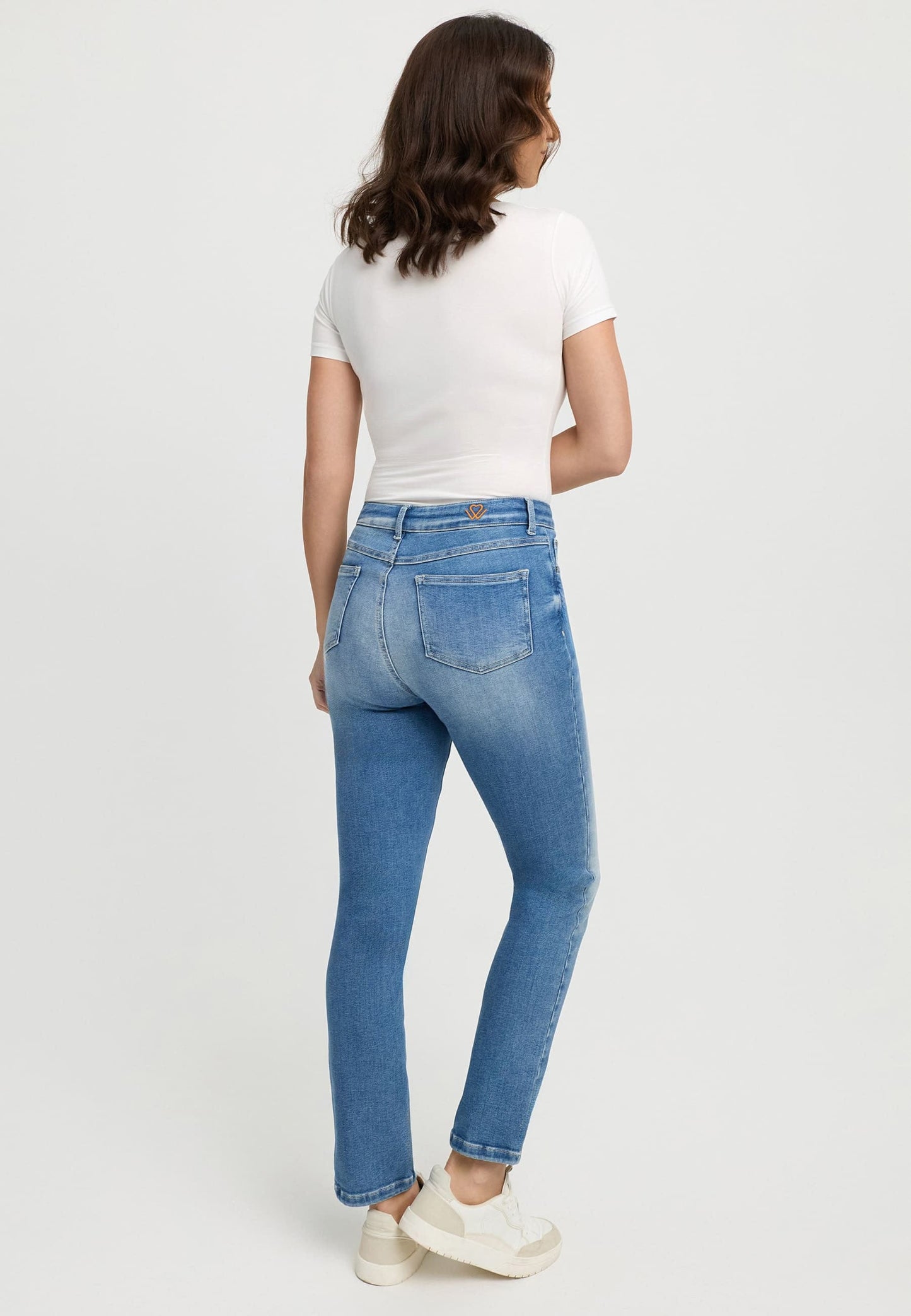 Sapatos Bukser High Waist Straight jeans | Authentic Caribbean Blue