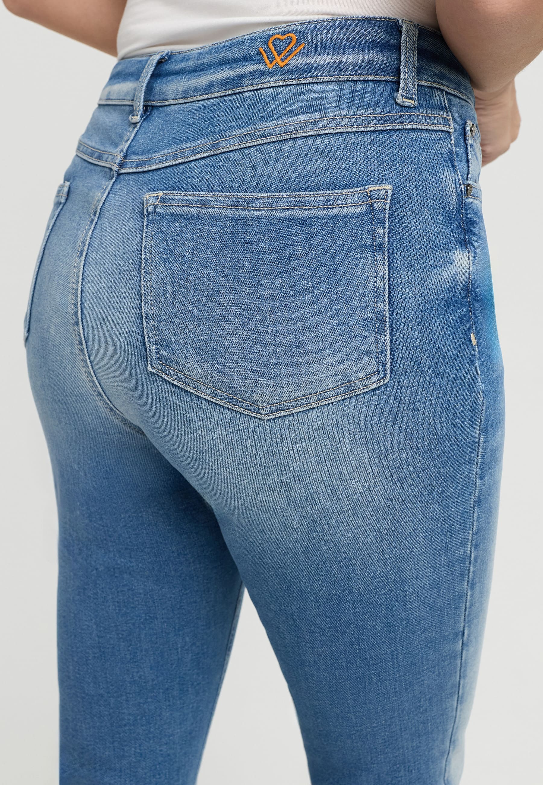 Sapatos Bukser High Waist Straight jeans | Authentic Caribbean Blue