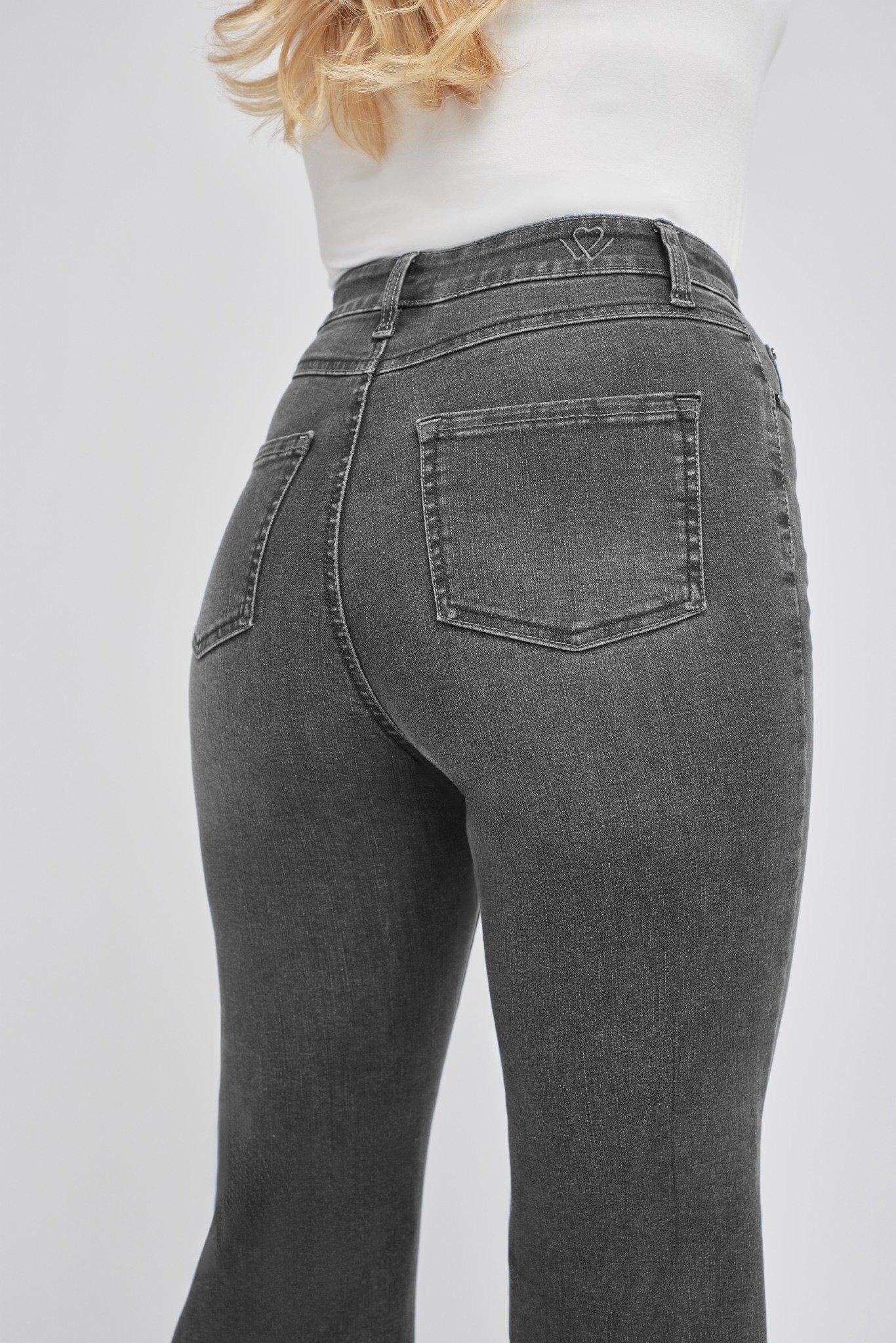 Sapatos Bukser High waist straight jeans | Black used