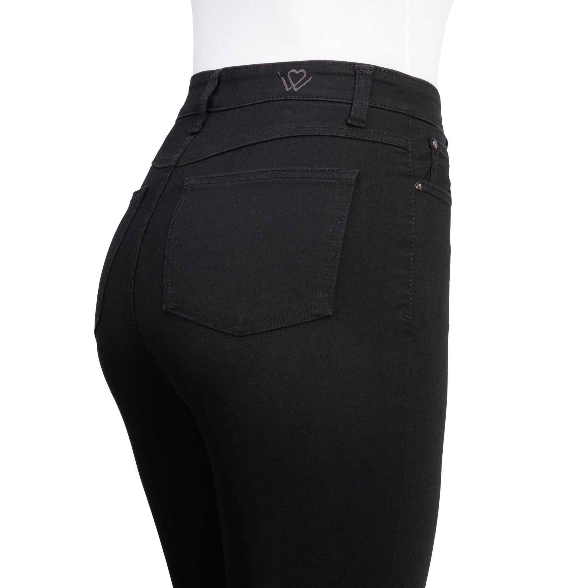 Sapatos Bukser High Waist Straight jeans, Forever Pure Black