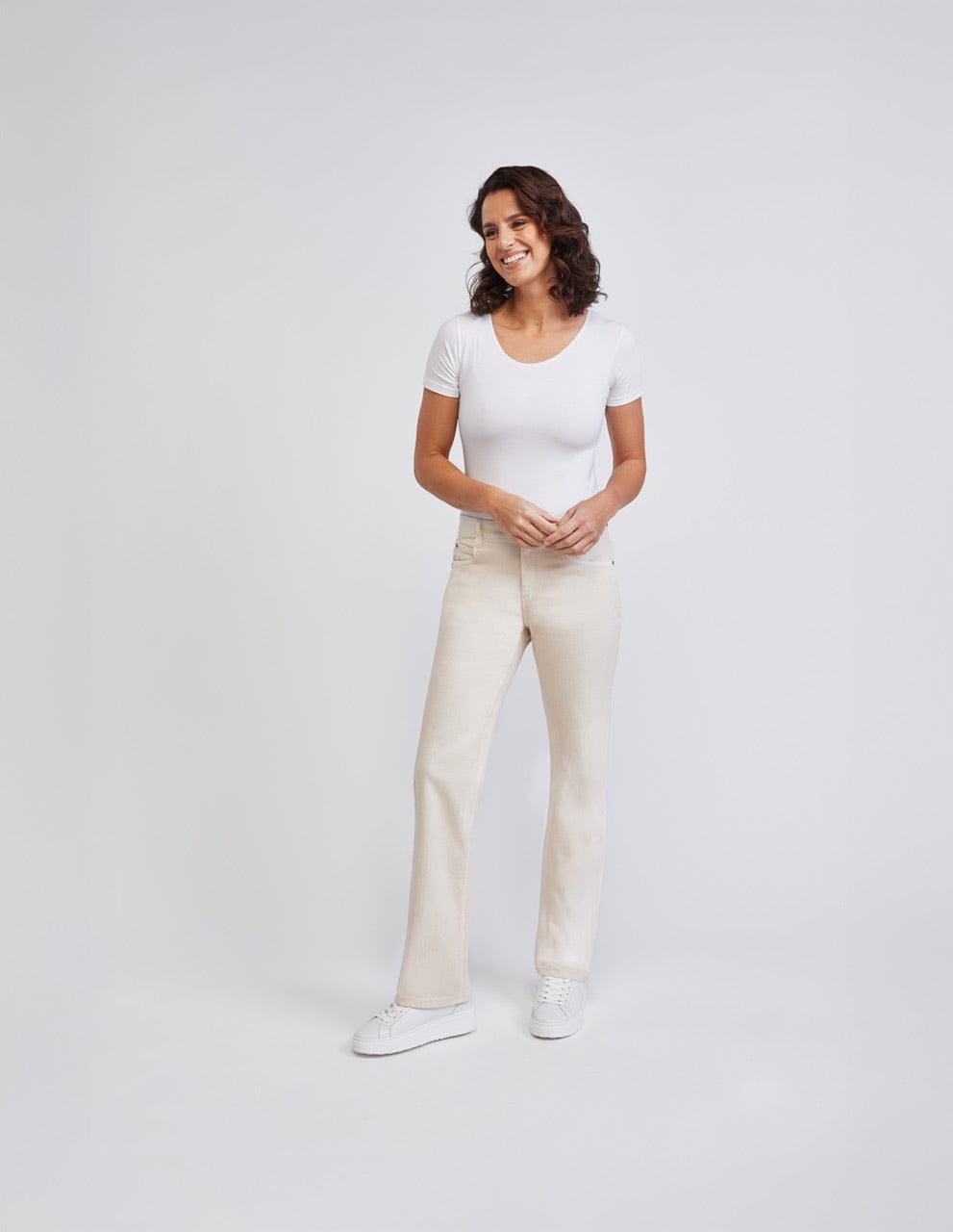 Sapatos Bukser Relaxed Straight | Beige