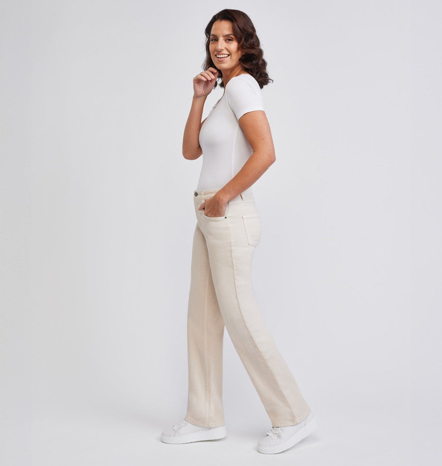 Sapatos Bukser Relaxed Straight | Beige