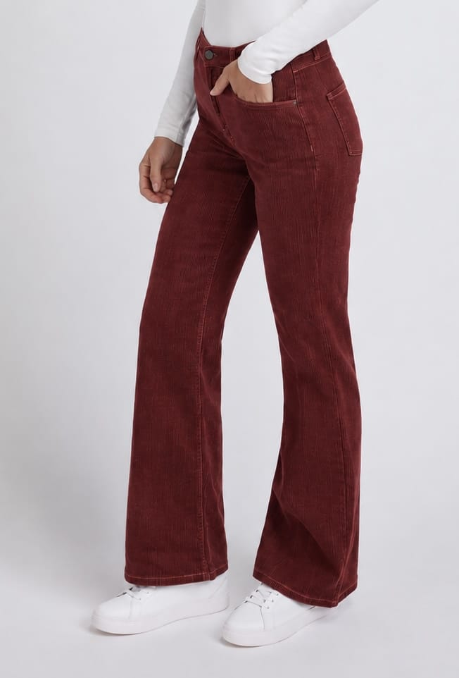 Sapatos Bukser Relaxed wide jeans | Burgunder