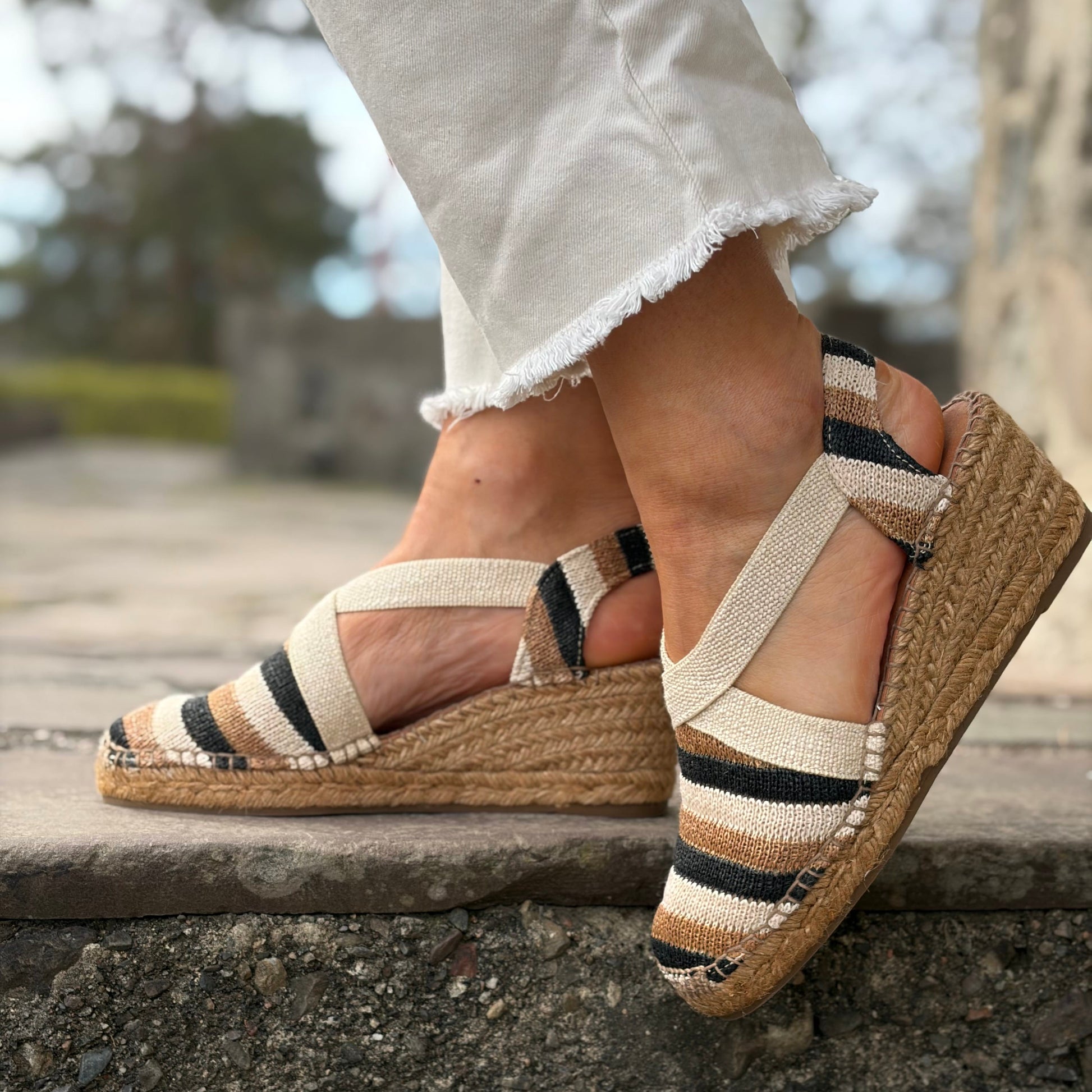 Sapatos Espadrillos Gaia espadrillos | Brun striper