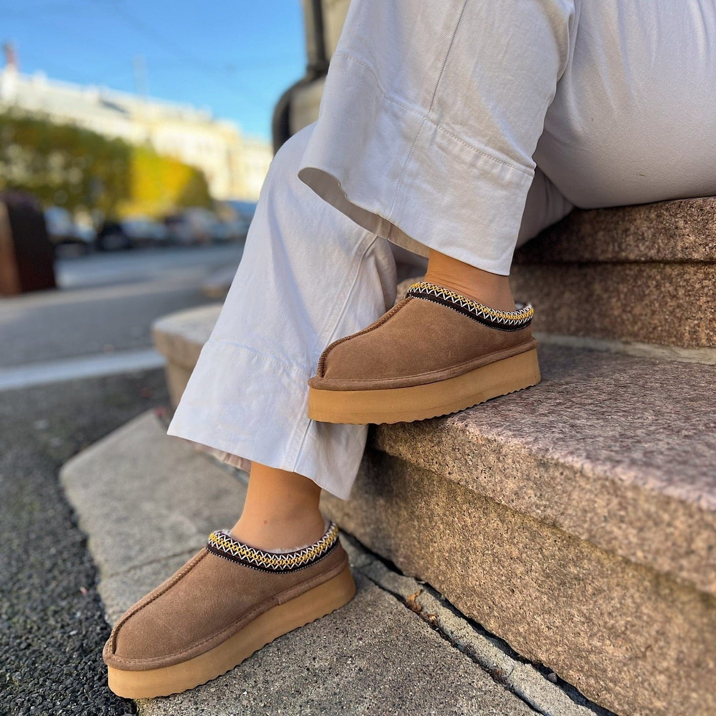 Sapatos Flate sko Rome slipper | Cognac