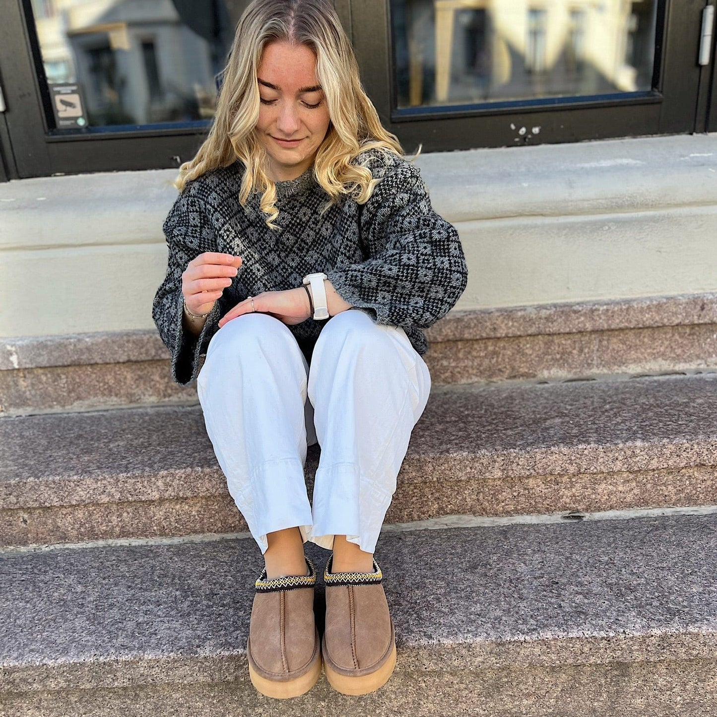 Sapatos Flate sko Rome slipper | Cognac