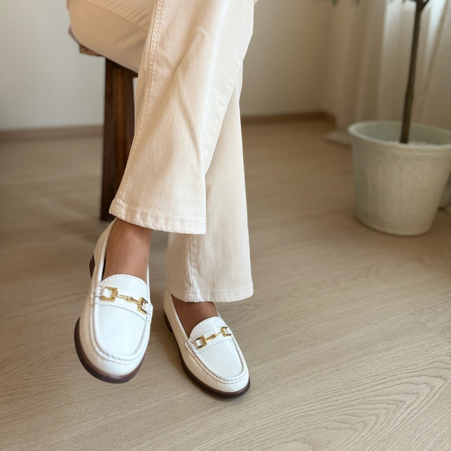 Sapatos Mokkasiner Diana mokkasin | Hvit lakk