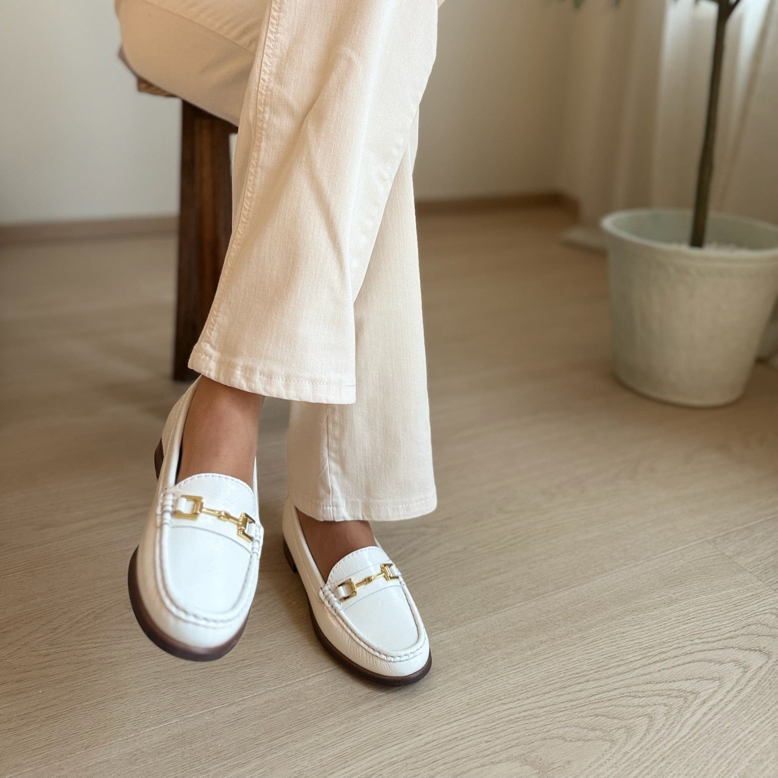 Sapatos Mokkasiner Diana mokkasin | Hvit lakk