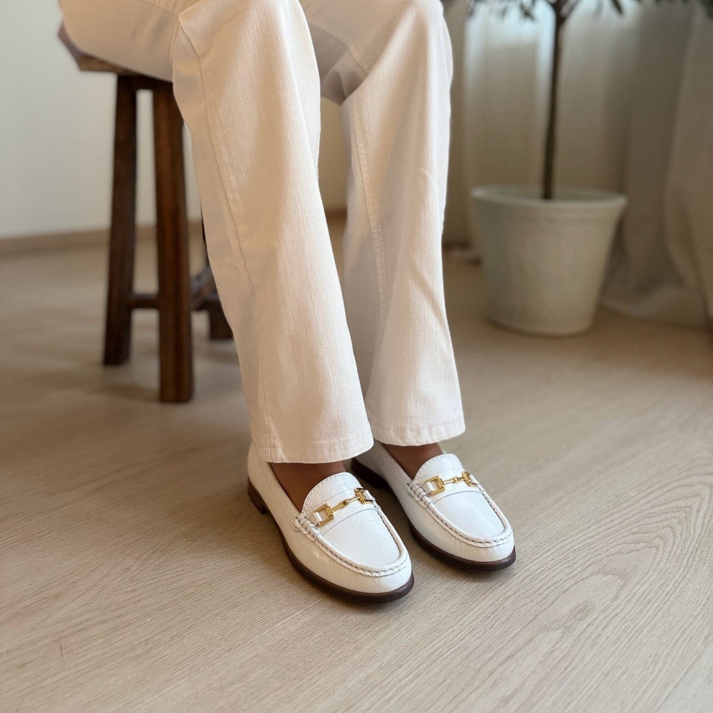 Sapatos Mokkasiner Diana mokkasin | Hvit lakk