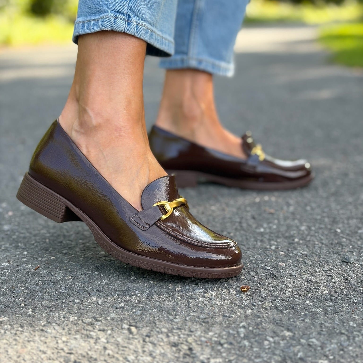 Sapatos Mokkasiner Lena mokkasin | Brun lakk