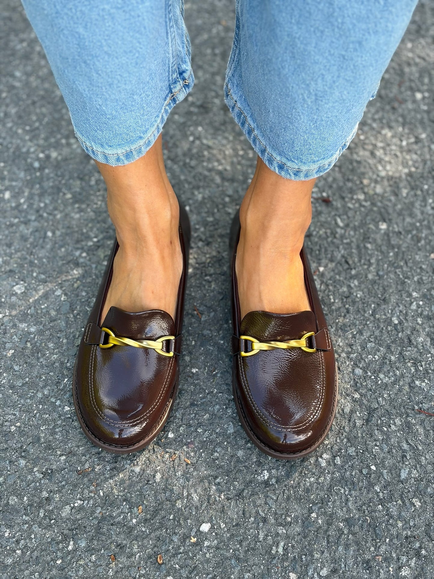 Sapatos Mokkasiner Lena mokkasin | Brun lakk