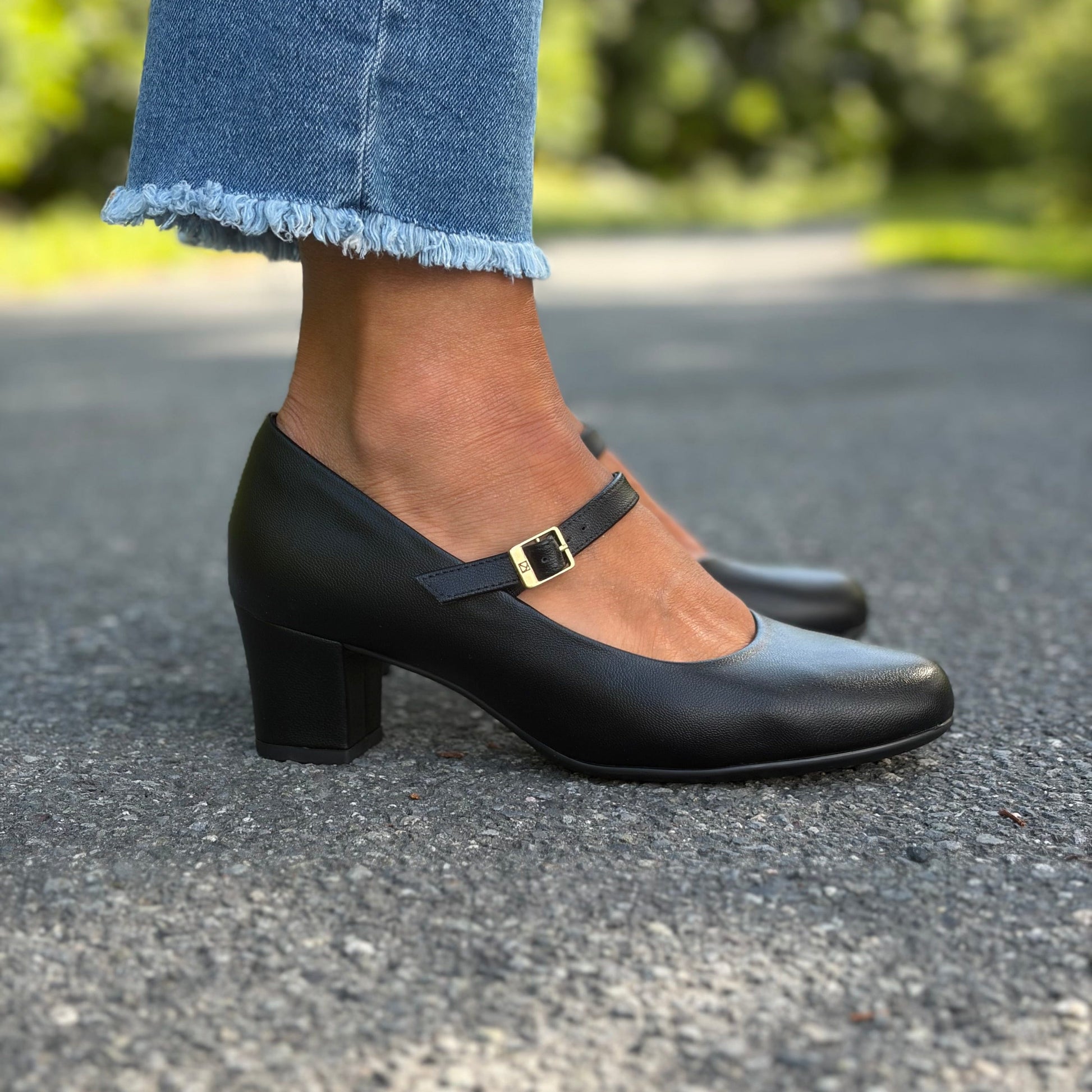 Sapatos Pumps Laura pumps med rem | Sort