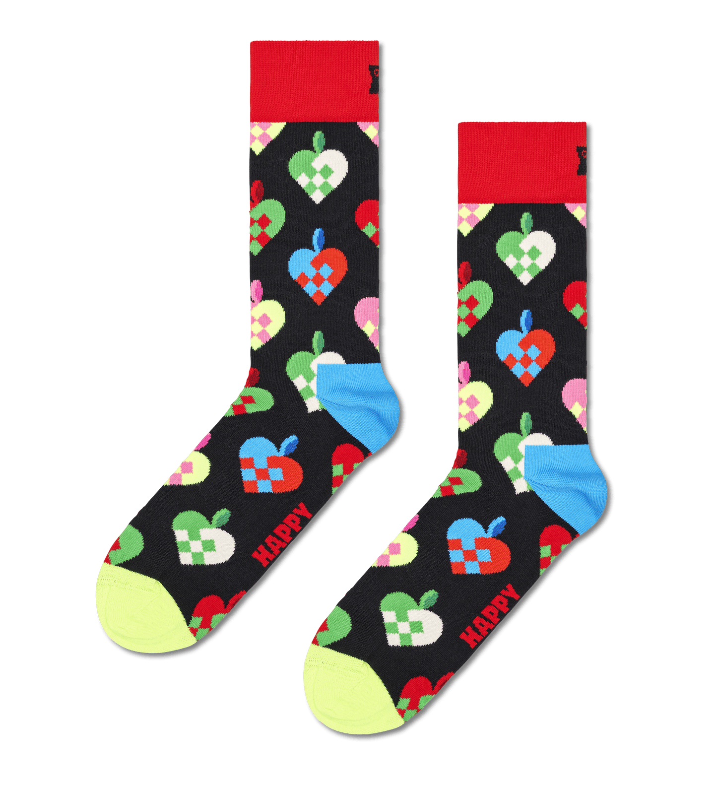 Sapatos Sokker Braided Christmas Heart sock (36-40), Sort
