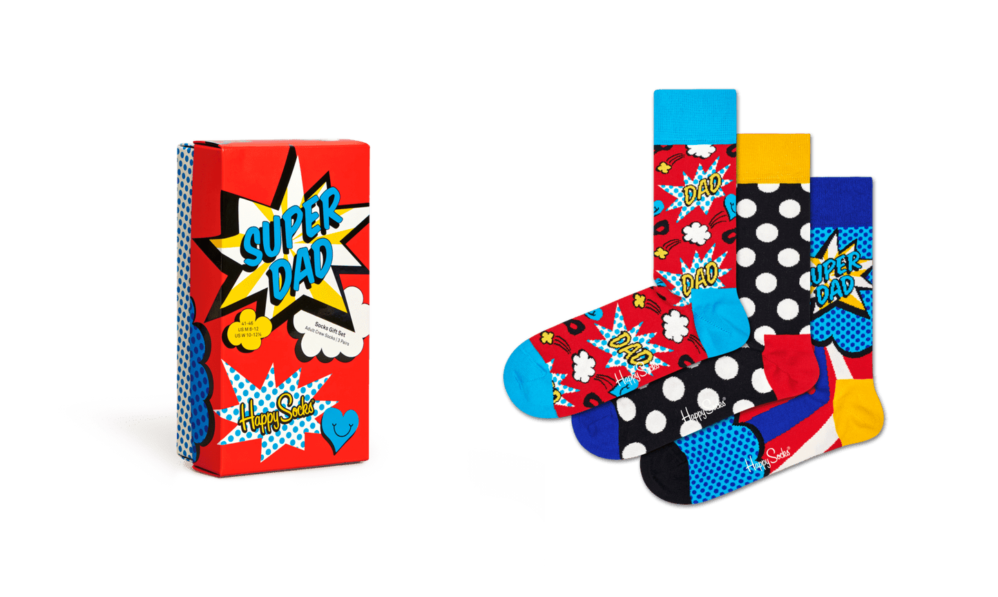 Sapatos Sokker Super Dad Gift Set 3-Pack (41-46)