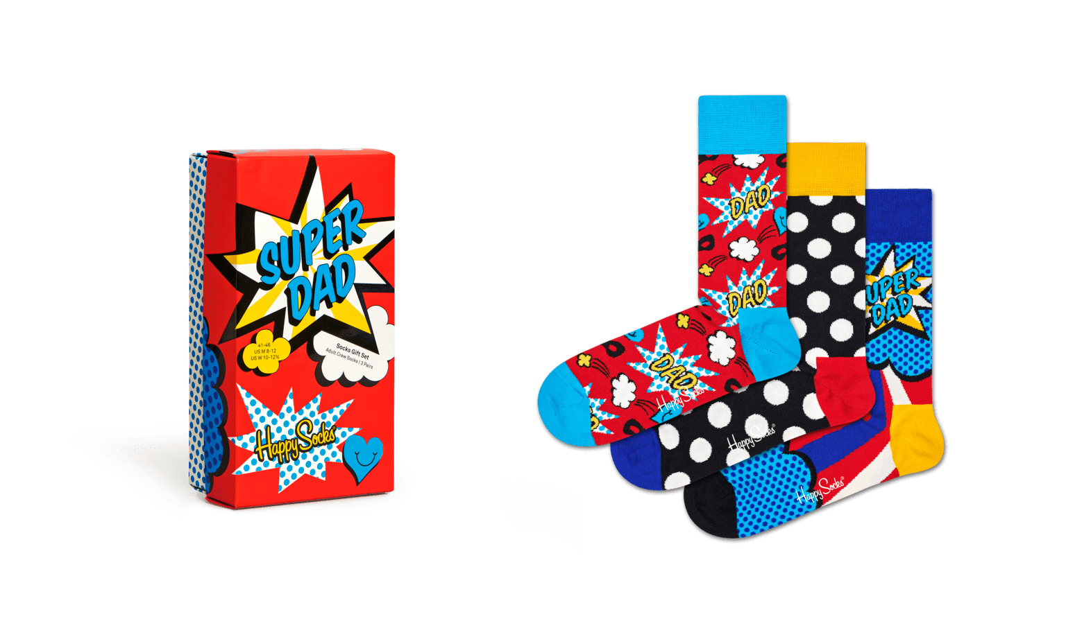 Sapatos Sokker Super Dad Gift Set 3-Pack (41-46)