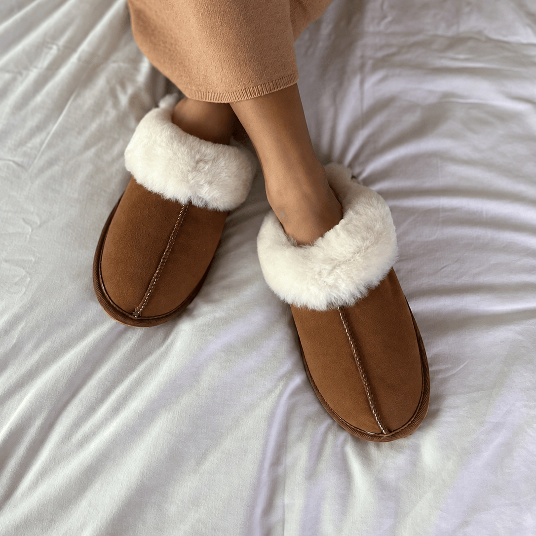 Sapatos Tøfler Røros tøffel | Cognac
