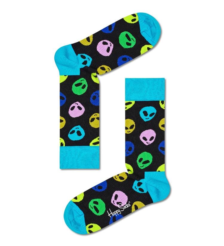 Happy Socks Sokker Alien Sock (41-46) Sort Sapatos