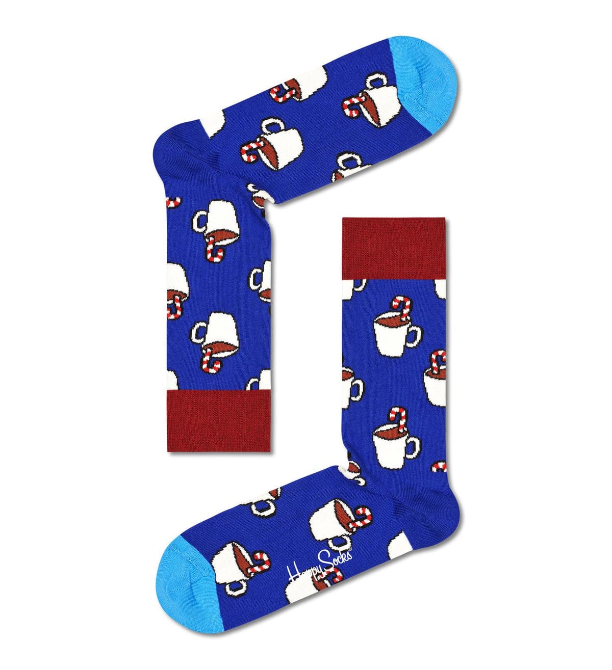 Happy Socks Sokker Candy Cane Cocoa sock (41-46) Blå Sapatos